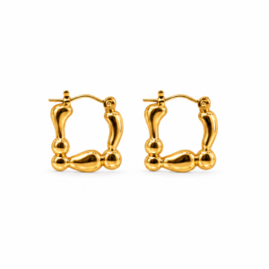 sculptural gold hoop earrings